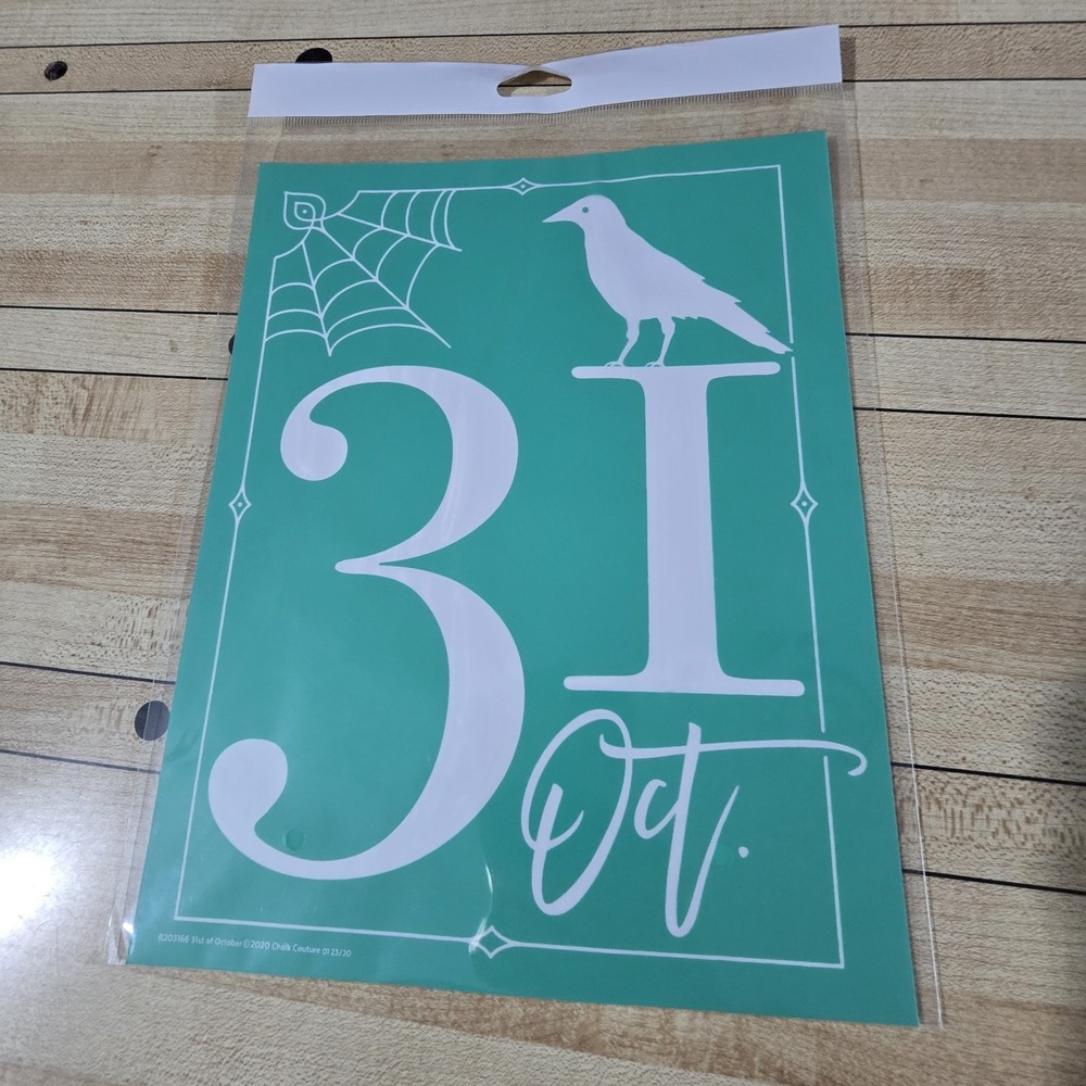 "31st Of October" Chalk Couture Transfer Stencil Sz B RETIRED 8.5"x11" DIY Craft